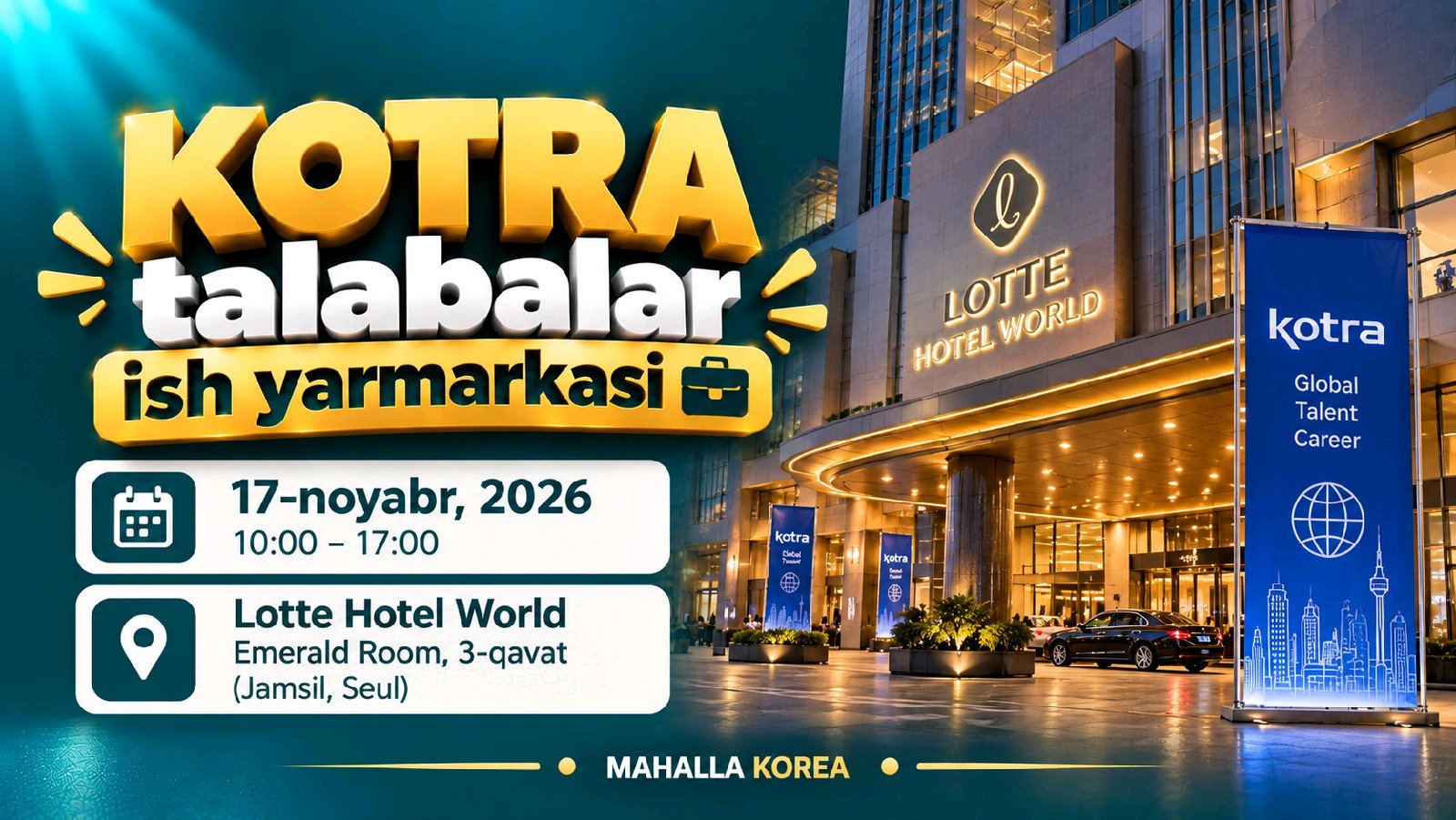 KOTRA — Xorijlik talabalar uchun ish yarmarkasi